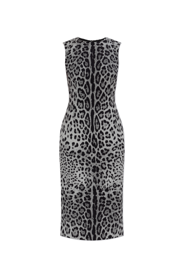 Dolce & Gabbana Silk dress with animal motif | Women's